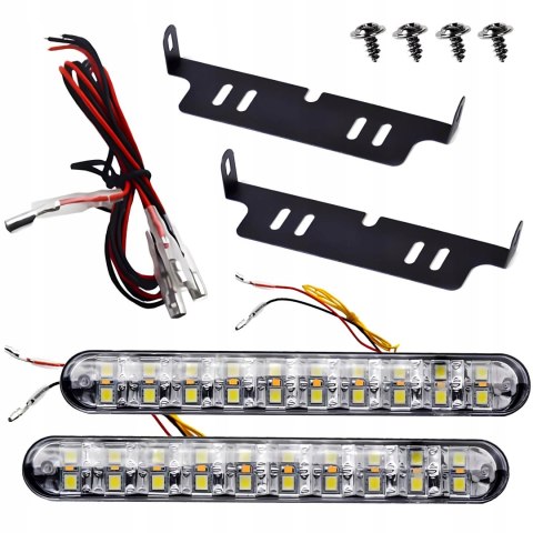 ŚWIATŁA LAMPY DO JAZDY DZIENNEJ DO AUTA LED DRL KIERUNKOWSKAZ