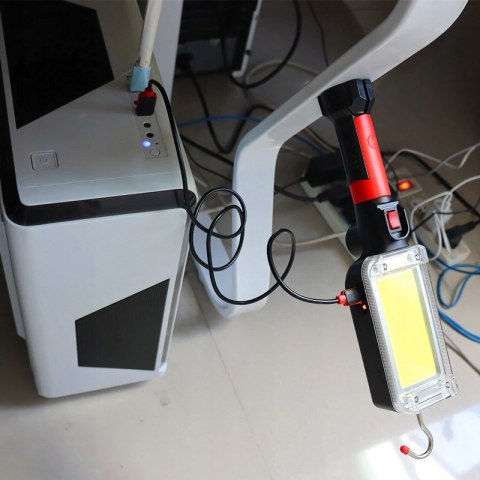 LAMPA LATARKA WARSZTATOWA LED COB AKUMULATOR 700lm