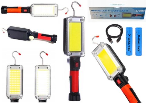 LAMPA LATARKA WARSZTATOWA LED COB AKUMULATOR 700lm