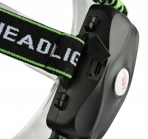 LATARKA MOCNA WODOODPORNA LED CZOŁÓWKA XML T6 RING COB ZOOM 800M