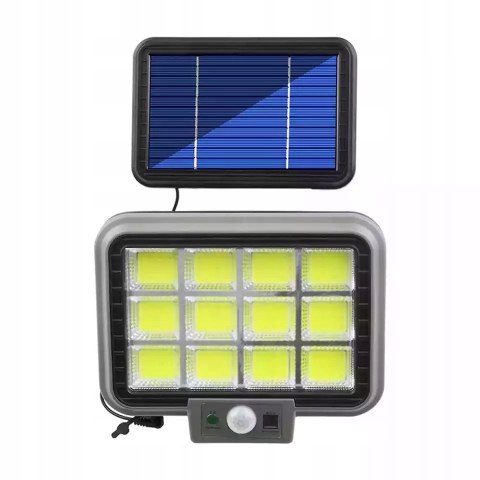 Lampa uliczna LAMPA SOLARNA 144 COB W 2600 lm PRZEWÓD 5M CZUJNIK RUCHU