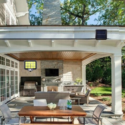 Lampa uliczna LAMPA SOLARNA 144 COB W 2600 lm PRZEWÓD 5M CZUJNIK RUCHU