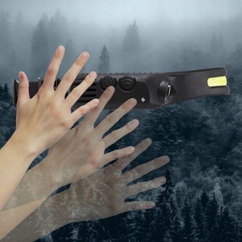 MOCNA LATARKA CZOŁOWA LED REFLEKTOR NA GŁOWĘ COB XPE CZOŁÓWKA CZUJNIK RUCHU