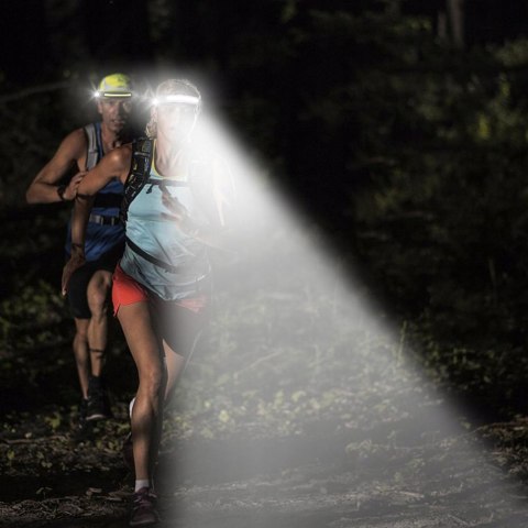 MOCNA LATARKA CZOŁOWA LED REFLEKTOR NA GŁOWĘ COB XPE CZOŁÓWKA CZUJNIK RUCHU
