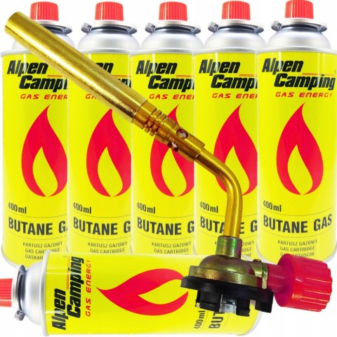 Palnik Gazowy Lutownica Opalarka Na Kartusz Gaz 6 szt.