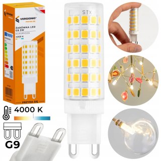 Żarówka LED SMD G9 4000K VERGIONIC biały neutralny super jakość