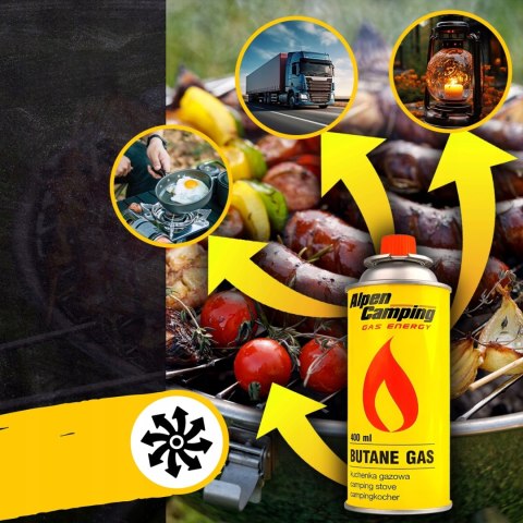 GAZ NABÓJ KARTUSZ WKŁAD 400ML KUCHENKA GAZOWA PALNIK