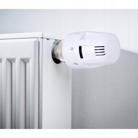 GŁOWICA TERMOSTATYCZNA BIAŁA TERMOSTAT GRZEJNIKOWY POKRĘTŁO