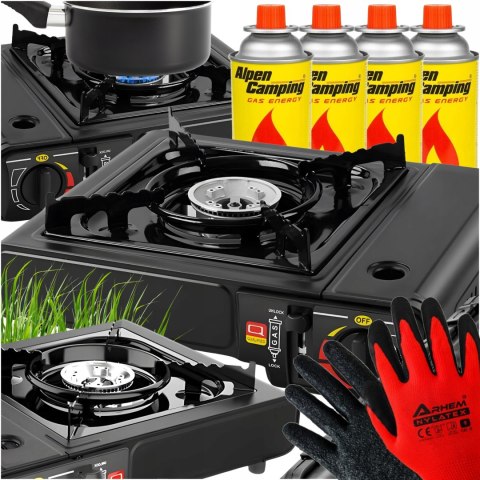 KUCHENKA GAZOWA TURYSTYCZNA PRZENOŚNA 2w1 + 4x GAZ