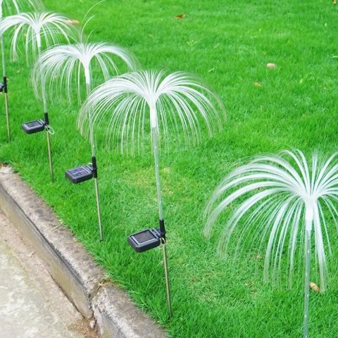 LAMPKA SOLARNA MEDUZA LED MULTIKOLOR WBIJANA LAMPA ŚWIATŁOWÓD JELLYFISH 2sz