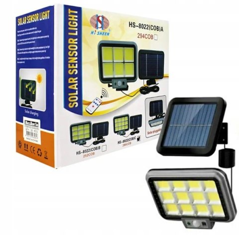 Lampa SOLARNA LED ZEWNĘTRZNA NA KABLU BARDZO JASNA 450LM zasilanie solarne