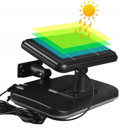 Lampa SOLARNA LED ZEWNĘTRZNA NA KABLU BARDZO JASNA 450LM zasilanie solarne