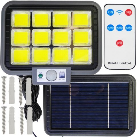 Lampa SOLARNA LED ZEWNĘTRZNA NA KABLU BARDZO JASNA 450LM zasilanie solarne