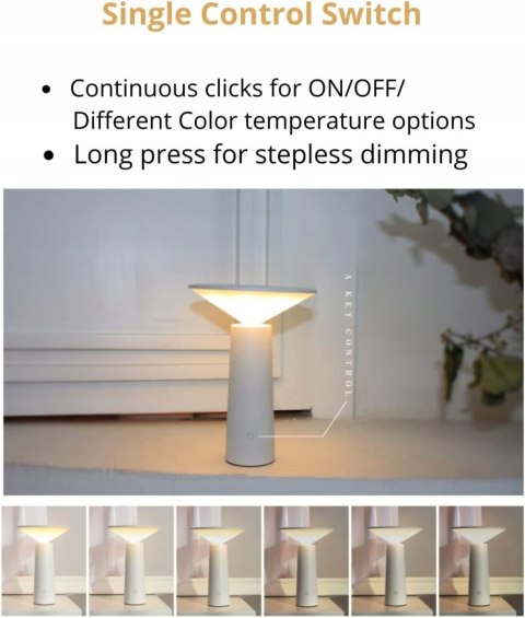 Lampka nocna MINI I biały regulacja światła kąta świecenia ruchoma głowica