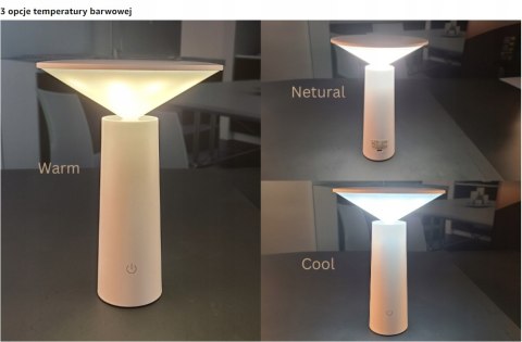 Lampka nocna MINI I biały regulacja światła kąta świecenia ruchoma głowica