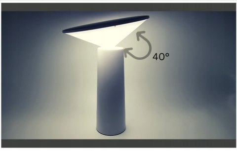 Lampka nocna MINI I biały regulacja światła kąta świecenia ruchoma głowica