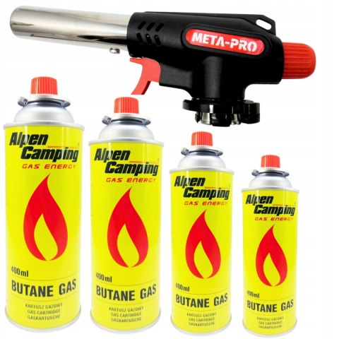 MARKOWY PALNIK GAZOWY 360° SUPER JAKOŚĆ LUTOWNICA GAZ + 4 KARTUSZ LUTLAMPA