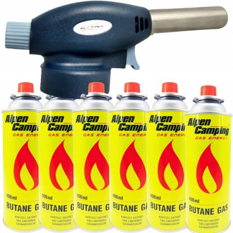 MINI PALNIK GAZOWY NA KARTUSZE + 6 GAZ KARTUSZ