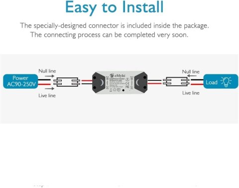 Przełącznik WI-FI smart switch Emylo XL9251WI 10A