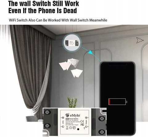 Przełącznik Wi-Fi Emylo SS-8839-03 dodatkowo szybkozłączki uniwersalne