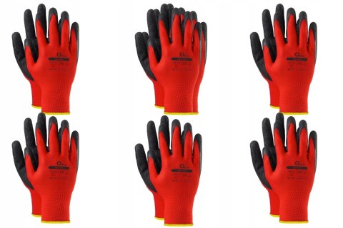 Rękawice Robocze ONYX Late Red rozmiar 9-M 12 par
