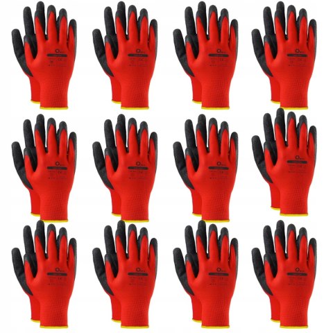 Rękawice robocze ONYX LATE RED rozmiar 10 - XL 12 par