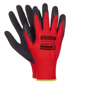 Rękawice robocze Rękawiczki robocze Verken Red Latex rozmiar 8 - M 12 par