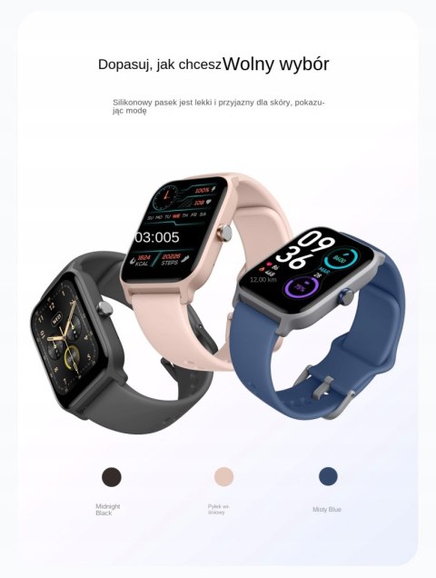 Smartwatch IDW13) różowy liczy kroki fit gps