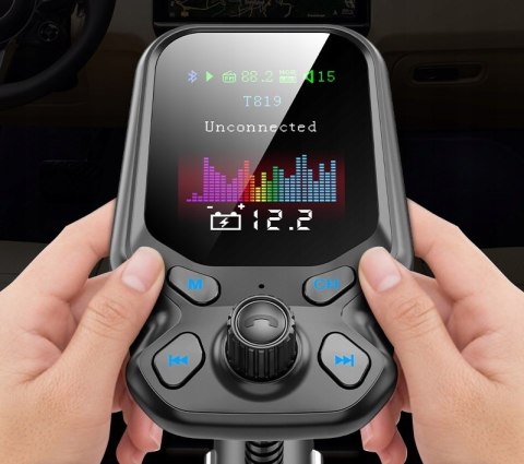 TRANSMITER BLUETOOTH DO SAMOCHODU SAMOCHODOWY MIKROFON USB