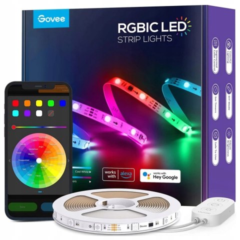 Taśma LED RGBIC STEROWANA Wi-Fi Bluetooth 5m 24W 12V DC