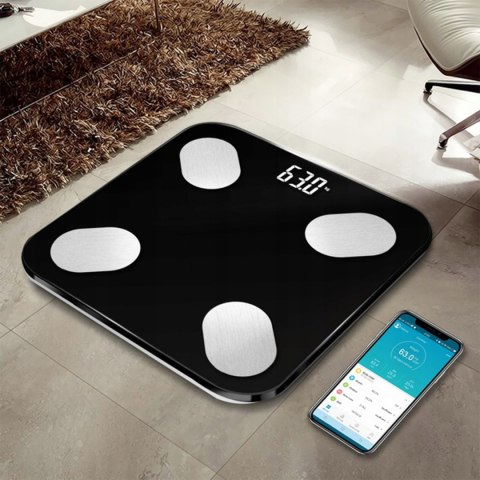 Waga łazienkowa bluetooth ANALITYCZNA WAGA ŁAZIENKOWA BLUETOOTH maks 180kg