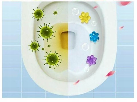 ŻELOWE KRĄŻKI DO TOALETY WC FLOWER 60ml 10 KRĄŻKÓW ŻELEK DO WC