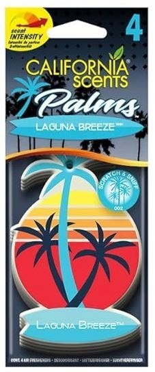 Zapach do auta Zawieszka super zapach CALIFORNIA LAGUNA BREEZE 4 sztuki