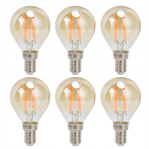 Żarówka dekoracyjna klasyczna Edison Vintage LED G45 4W dekoracyjna 6szt