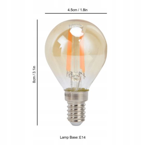 Żarówka dekoracyjna klasyczna Edison Vintage LED G45 4W dekoracyjna 6szt