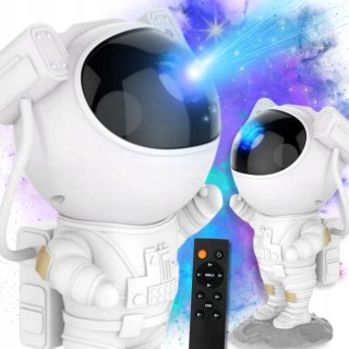 ASTRONAUTA LAMPKA NOCNA PROJEKTOR GWIAZD RZUTNIK DLA DZIECI + PILOT