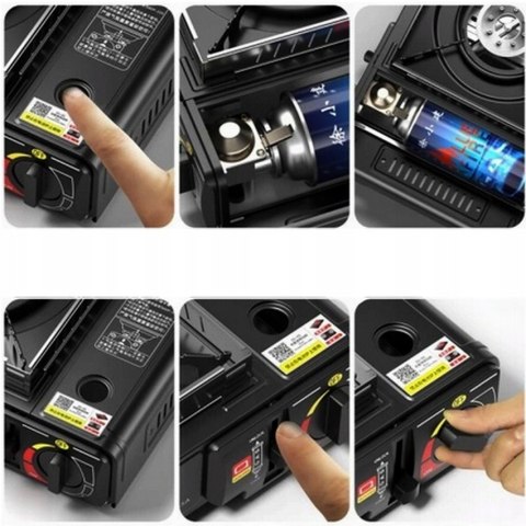 CampRaf KUCHENKA TURYSTYCZNA GAZOWA NA KARTUSZE + 4 GAZ KARTUSZ SUPER MOC