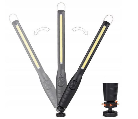 LAMPA WARSZTATOWA LATARKA LED COB 900 LUMENÓW USB MAGNES