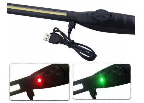 LAMPA WARSZTATOWA LATARKA LED COB 900 LUMENÓW USB MAGNES
